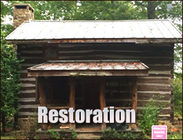 Historic Log Cabin Restoration  Evergreen, North Carolina